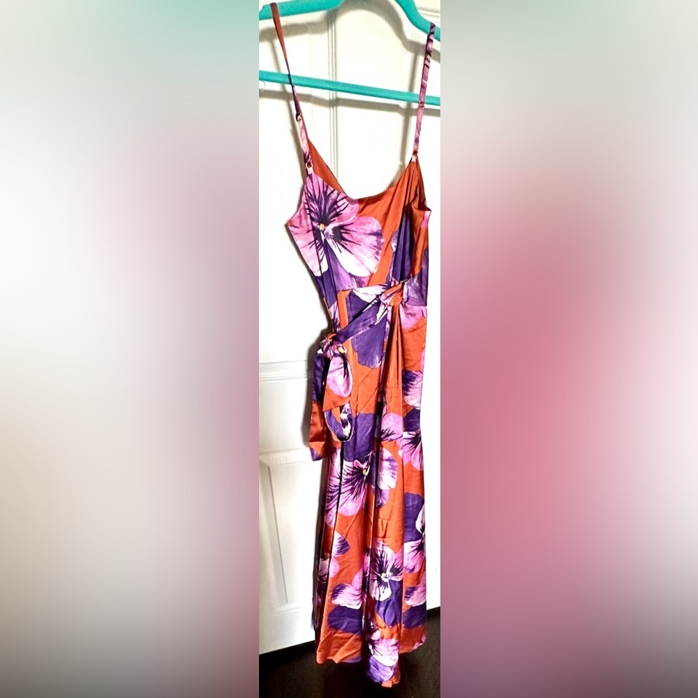 Anthropologie Hutch Satin Floral Maxi Dress NWT XS Vacation Event - Picture 15 of 16